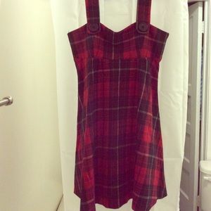 Vintage Plaid Overall Babydoll Dress - Grunge Punk